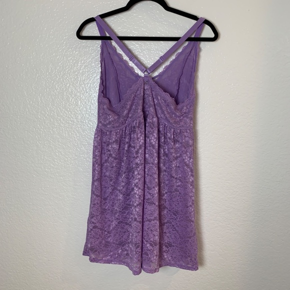 Torrid Curve Babydoll Chemise 2X Purple Lace Coquette Milk Maid Romantic Fairy - Picture 8 of 11